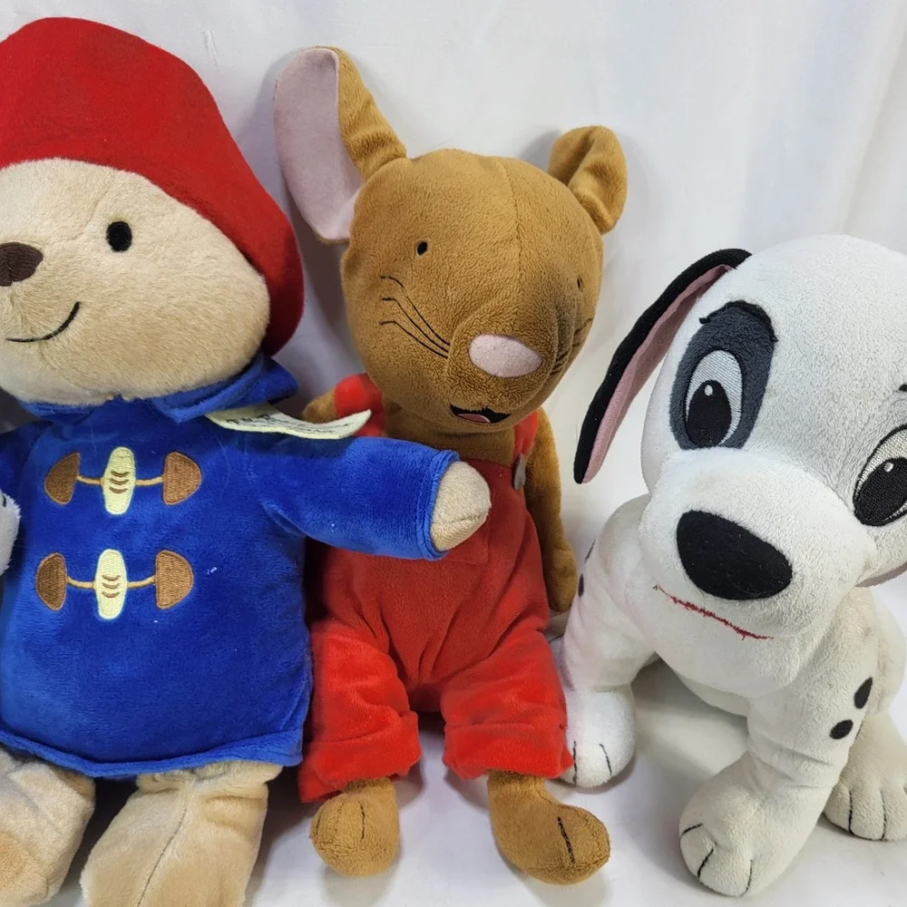 Kohl's Cares Paddington Bear Dalmatian Mouse Elephant Stuffed Plush 4pc Lot